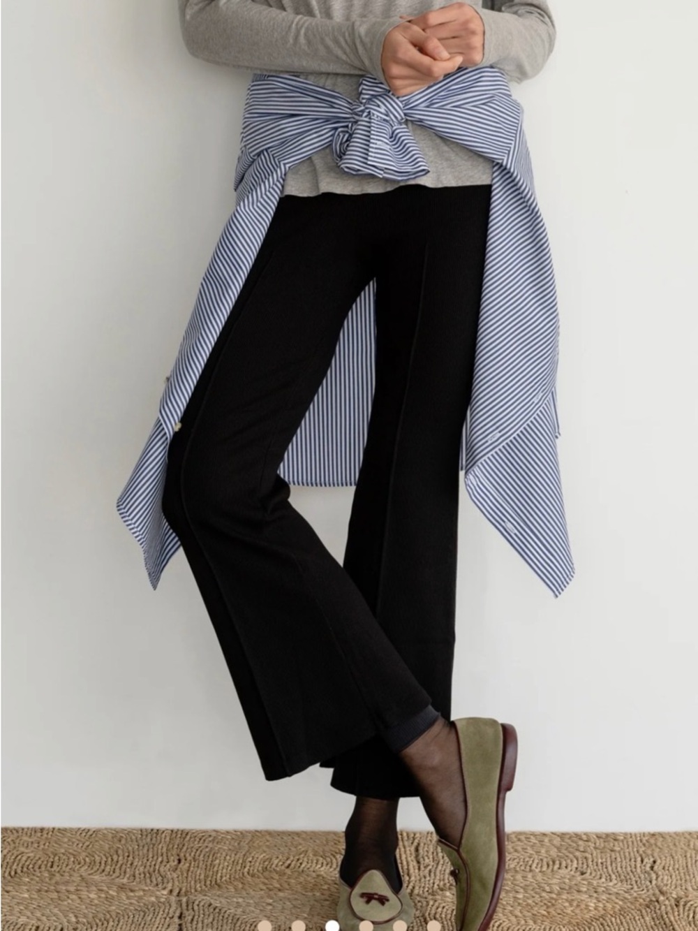 DONNI. Black The Rib Kick Flare